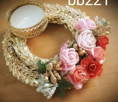 Diyas, Tea Light Holder, Diwali Gift, Handmade Candle Holder, Housewarming Gift, Floral Candle Holders, Tealight Holder, Gift for her