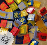 Pack of 50 Paper Small Traditional Print Gift Tag, Gift Box Tags, Indian Tags, Traditional Tags, Paper Gifts, Wedding Gifts, Diwali gifts
