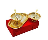 Gold Silver Plated Bowl Set, Indian Wedding Gift, Decorative Bowls, German Silver Bowl Set, Diwali Gifts, Wedding Gift, Indian Return Gift