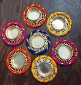 Multi Color Tea Light Holders, Diwali Diyas, Diwali Gift, Home Decor, Diwali Decor,Candle Holders, Tealight Holder, Table Top