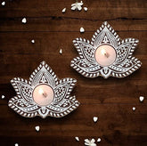 Set of 2 Wooden Block Tea Light Candle Holder, Handmade Diyas, Home Decor, Christmas Gift