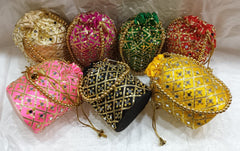 Indian Mirror Potli, Women Potli Handbag, Wedding Gifts, Wedding Favors, Return Gifts