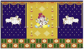 Ganesha Decorative Backdrops, Ganesha Backdrop, Housewarming Backdrop Ganesha Cloth Pooja Decoration Traditional Background Curtain