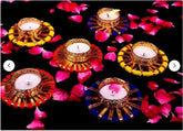 Multi Color Tealight Holders, Wedding Gifts, Valentine Gift, Handmade Diyas, Diwali Gift, Home Decor, Floral Candle Holders, Tealight Holder