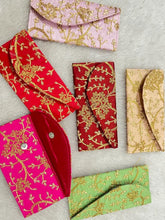 Pack of 5 Pcs Unique Handmade Silk Envelopes, Indian Wedding Envelope, Wedding favor, Wedding Envelope, Fabric Envelope, Indian Return Gift,