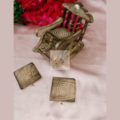Wooden Tea Coaster Set, Antique Tea Coasters, Valentine Gift, Home Decorative, Party Favours, Wedding Gift, Return Gift, Birthday Gift