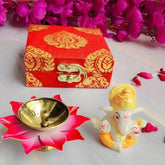 Indian Decorative Box With Metal Diya And Ganesha, Diwali gifts, Indian Gift Box, Return Gift, Wedding Favor, Shagun Box