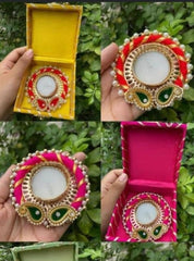 Indian Sweet Box With Tea-Light Holder, Diwali gifts,  Indian Bridesmaid box, Return Gift, Wedding Favor, Marriage Gift, Shagun Box