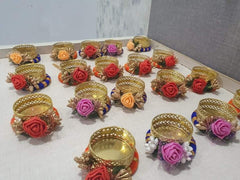 Diyas, Diwali Gift, Colorful Tealight Holders, Handmade Candle Holder, Floral Candle Holders, Tealight Holder, Personalized Gift