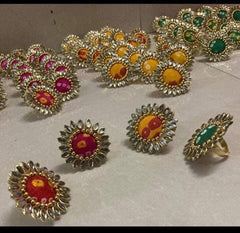 Handmade Adjustable Patola Design Ring, Party Favor, Return Favor, Indian Wedding Gifts, Bridesmaid Gift, Party Return Gift New, Diwali Gift