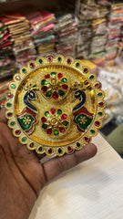 Small Haldi Kumkum Plate / Kumkum Holder/Puja Favors/ Roli Chawal Holder/ Puja Gifts/ Indian Festival/ Indian Return Gift