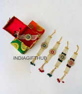 Indian Decorative Box With Bracelet, Diwali Gifts, Indian Gift Box, Indian Bridesmaid box, Return Gift, Wedding Favor, Shagun Box, Bracelet