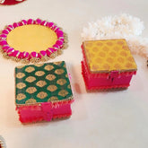India Gift Hub Indian Wedding Mini Metal Trunks, Sweet Box, Wedding Favor, Return Gift, Indian Traditional sweet box, Diwali Gift