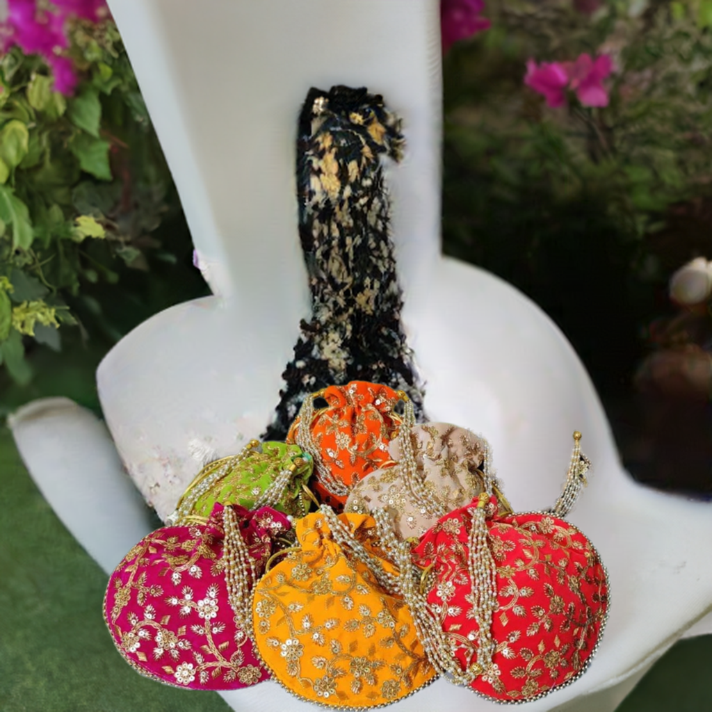 Traditional Velvet Potli, Women Handbag, Handmade Bag, Diwali Gift, Wedding Favours, Return Gift