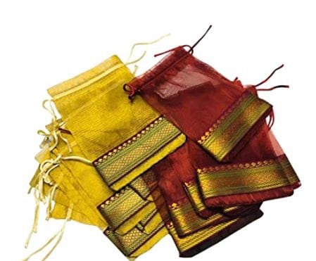 Pack of 50 Indian Traditional Potli, Coin Bags, Return Gifts, Coin Pouches, Bridesmaid Gift, Party Favors, Wedding Favor