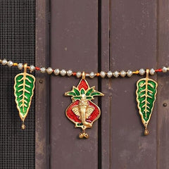 Metal Door Hanging, Wall Toran, Bandarwal for Home Decoration, Ganesha Toran Mandir Temple, Door Wall Hanging, Christmas Gift, Diwali Gift