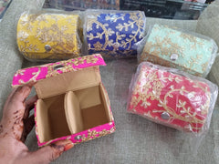 Silk Embroidered Bangle Organiser |Return Favour Box|Bangle Box Storage For Women