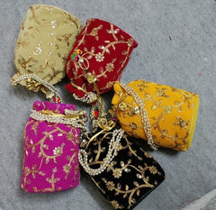 Traditional Indian Potli, Women Handbag, Mother Gift, Wedding Favors, Return Gift