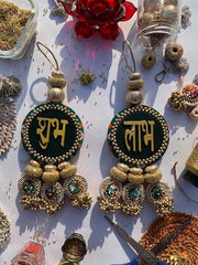 Shubh Labh Door Hanging Elegant Handcrafted Décor for Festivities Perfect for Diwali & Home Celebrations, Door And Wall Hanging, Diwali Gift