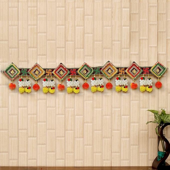 Pack Of 2 Pcs Handmade Door Bandarwal, Home Decor, Indian Toran, Indian Wedding favors, Tea Party Decor, Diwali Gift, Festive Decoration
