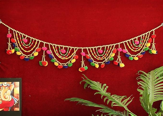 Pack Of 2 Pcs Handmade Door Bandarwal, Home Decor, Indian Toran, Indian Wedding favors, Tea Party Decor, Diwali Gift, Festive Decoration