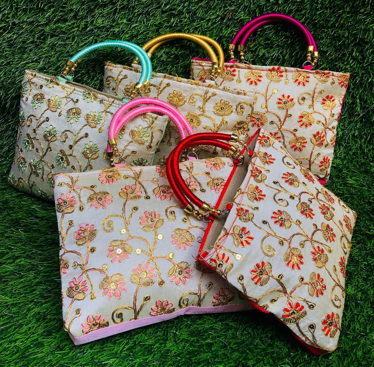 Wholesale Lot Bag, Indian Handmade Women&#39;s Embroidered Handbag, Mothers Day Gift, Wedding Favor, Return Gift, Birthday Gift, Bridesmaid Gift
